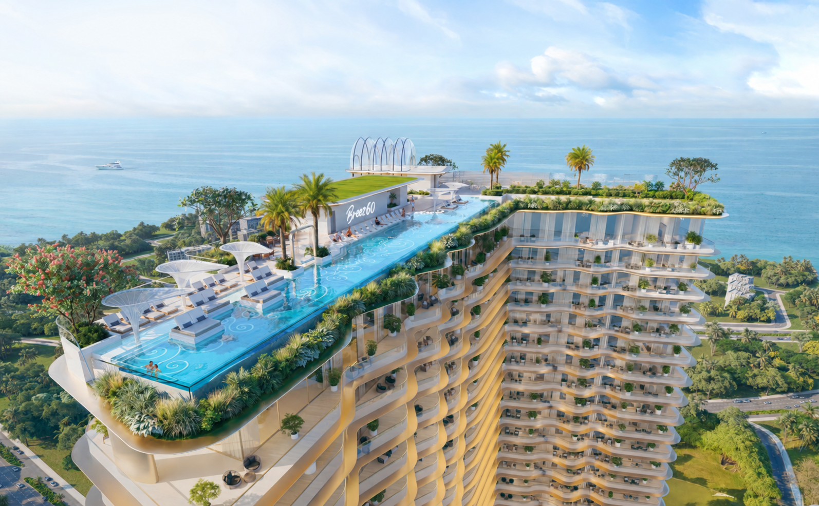 Breez 60 – replace Introducing Breez — a spectacular 60-floor waterfront residential tower in Dubai Maritime City, offering fully furnished oceanfront homes and 40+ resort-style amenities