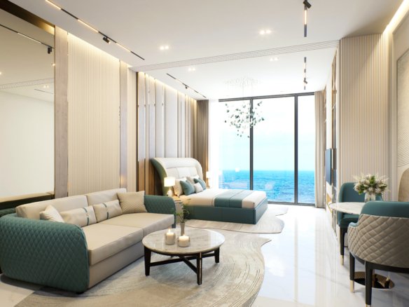 Introducing Breez — a spectacular 60-floor waterfront residential tower in Dubai Maritime City, offering fully furnished oceanfront homes and 40+ resort-style amenities