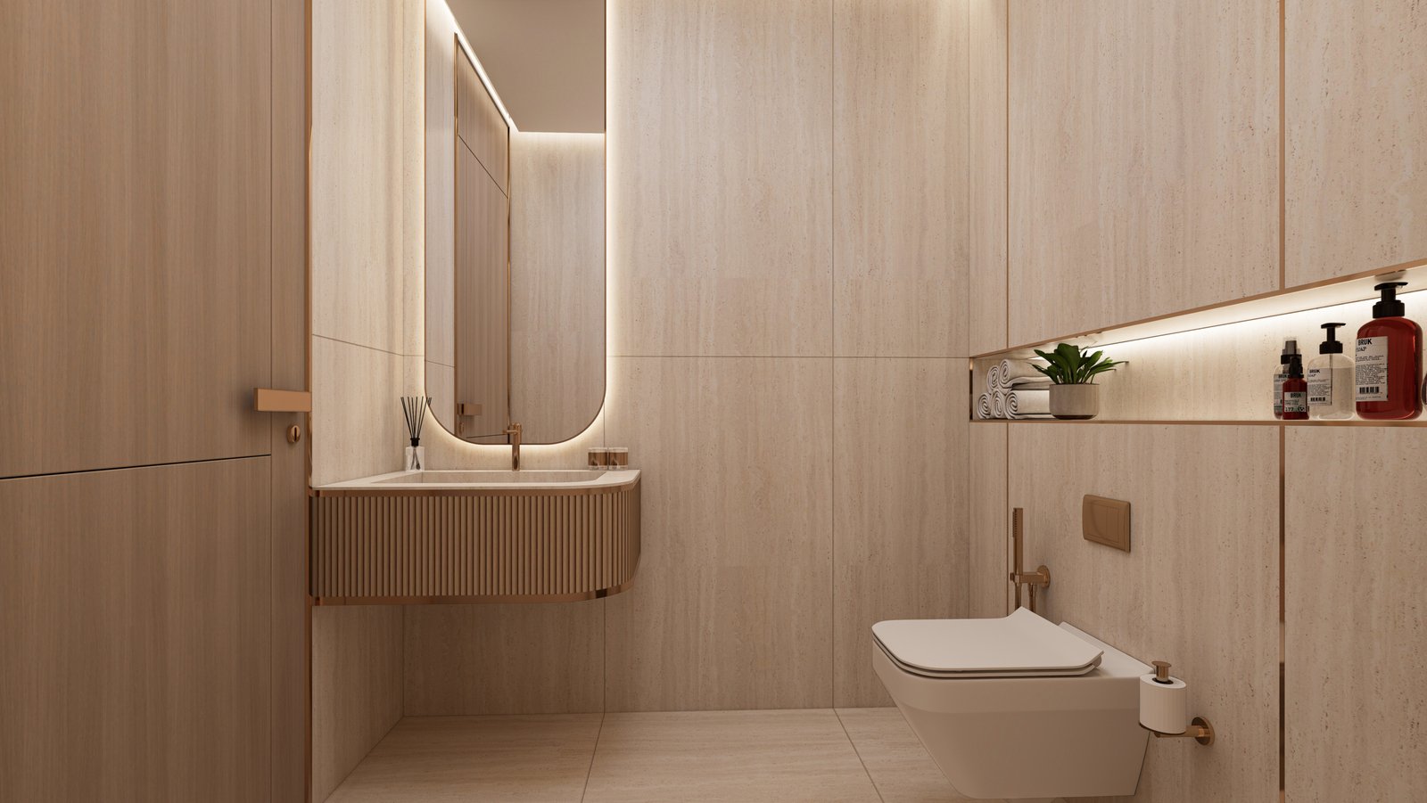 powder room-02 Introducing Greenz — a premium gated community of townhouses and villas in Dubai International Academic City, close to Dubai Silicon Oasis.